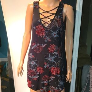 24/7 Maurices Black Floral Dress
